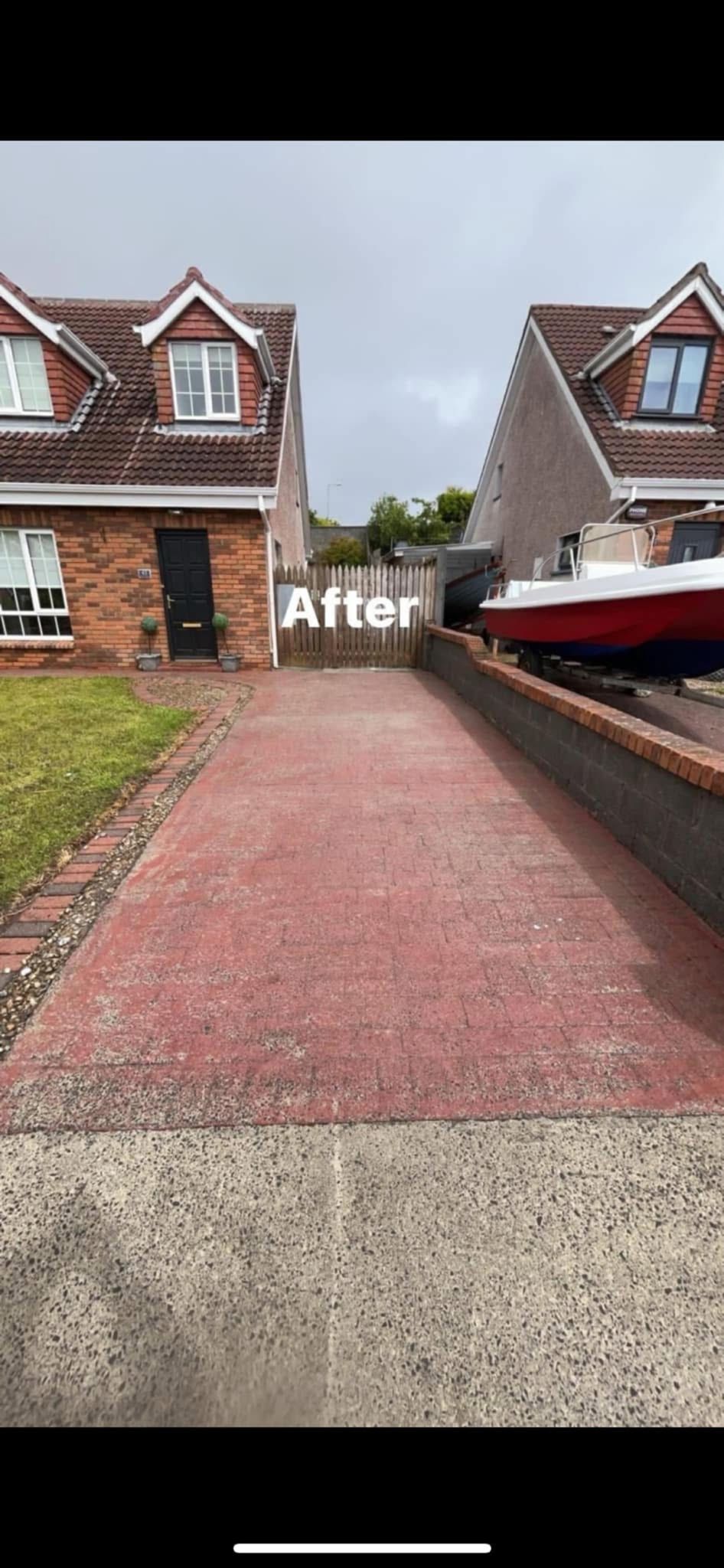 Driveway Cleaning work by Irish Shine